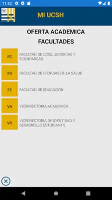 UCSH Estudiante android App screenshot 2